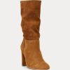 Botas de ante marrón Ralph Lauren Artizan para mujer