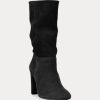Botas de ante negras Ralph Lauren Artizan para mujer Botas de ante negras Ralph Lauren Artizan para mujer
