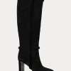 Botas de ante negras Ralph Lauren Aubri para mujer Botas de ante negras Ralph Lauren Aubri para mujer