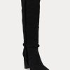 Botas de ante negras Ralph Lauren Aubri para mujer Botas de ante negras Ralph Lauren Aubri para mujer