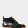 Botas de cuero con cordones Ralph Lauren para hombre, color negro Botas de cuero con cordones Ralph Lauren para hombre, color negro