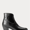 Botas de cuero negras Ralph Lauren Lucille para mujer Botas de cuero negras Ralph Lauren Lucille para mujer