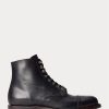 Botas de cuero Ralph Lauren negras para hombre Botas de cuero Ralph Lauren negras para hombre