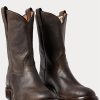 Botas de cuero Ralph Lauren negras para hombre Botas de cuero Ralph Lauren negras para hombre