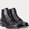 Botas de cuero Ralph Lauren negras para hombre Botas de cuero Ralph Lauren negras para hombre