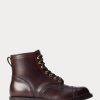 Botas de cuero Ralph Lauren para hombre de color marrón Botas de cuero Ralph Lauren para hombre de color marrón