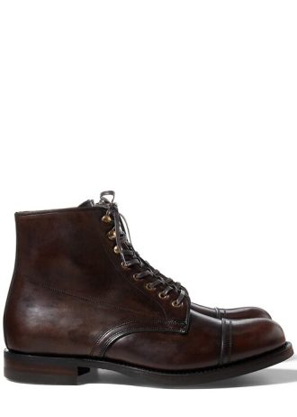Botas de cuero Ralph Lauren para hombre de color marrón