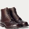 Botas de cuero Ralph Lauren para hombre de color marrón Botas de cuero Ralph Lauren para hombre de color marrón