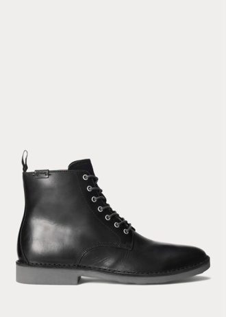 Botas de cuero Ralph Lauren Talan negras para hombre