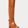 Botas de montar de piel de becerro marrones Ralph Lauren Sallen para mujer Botas de montar de piel de becerro marrones Ralph Lauren Sallen para mujer