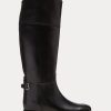 Botas de montar de piel de becerro negras Ralph Lauren Sallen para mujer Botas de montar de piel de becerro negras Ralph Lauren Sallen para mujer