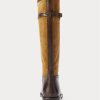 Botas de montar Ralph Lauren de ante y piel en dos tonos marrones para mujer Botas de montar Ralph Lauren de ante y piel en dos tonos marrones para mujer