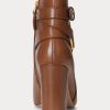 Botas de piel bruñida Madelyn de Ralph Lauren para mujer en color marrón Botas de piel bruñida Madelyn de Ralph Lauren para mujer en color marrón