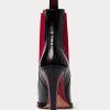 Botas de piel de becerro Zoie de Ralph Lauren para mujer, negras y rojas Botas de piel de becerro Zoie de Ralph Lauren para mujer, negras y rojas