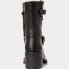 Botas de piel vachetta Ralph Lauren Payge para mujer, color negro