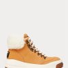 Botas deportivas Ralph Lauren Polo Sport de ante y piel de oveja color marrón para mujer Botas deportivas Ralph Lauren Polo Sport de ante y piel de oveja color marrón para mujer