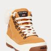 Botas deportivas Ralph Lauren Polo Sport de ante y piel de oveja color marrón para mujer Botas deportivas Ralph Lauren Polo Sport de ante y piel de oveja color marrón para mujer