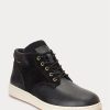 Botas impermeables de ante y cuero Ralph Lauren para hombre, color negro Botas impermeables de ante y cuero Ralph Lauren para hombre, color negro