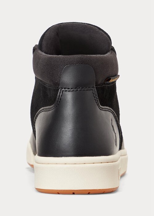 Botas impermeables de ante y cuero Ralph Lauren para hombre, color negro Botas impermeables de ante y cuero Ralph Lauren para hombre, color negro