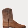 Botas marrones Ralph Lauren Roughout de ante y cuero para hombre