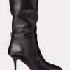 Botas negras de media pantorrilla Zoe de Ralph Lauren para mujer Botas negras de media pantorrilla Zoe de Ralph Lauren para mujer