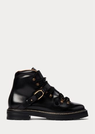 Botas negras Ralph Lauren Dimicia Welington Burnishedie para mujer