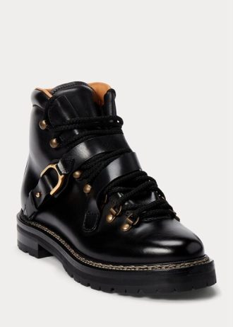 Botas negras Ralph Lauren Dimicia Welington Burnishedie para mujer