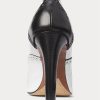 Botas Ralph Lauren Cerri de piel de becerro con bloques de color en blanco y negro para mujer Botas Ralph Lauren Cerri de piel de becerro con bloques de color en blanco y negro para mujer