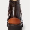 Botas Ralph Lauren Darrow de piel de becerro marrón oscuro para hombre Botas Ralph Lauren Darrow de piel de becerro marrón oscuro para hombre