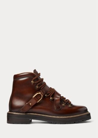 Botas Ralph Lauren Dimicia Welington pulidas a mano en marrón oscuro para mujer Botas Ralph Lauren Dimicia Welington pulidas a mano en marrón oscuro para mujer