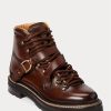 Botas Ralph Lauren Dimicia Welington pulidas a mano en marrón oscuro para mujer
