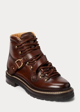Botas Ralph Lauren Dimicia Welington pulidas a mano en marrón oscuro para mujer Botas Ralph Lauren Dimicia Welington pulidas a mano en marrón oscuro para mujer