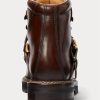 Botas Ralph Lauren Dimicia Welington pulidas a mano en marrón oscuro para mujer