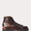 Botas Ralph Lauren Fidel de piel de becerro bruñida en marrón oscuro para hombre Botas Ralph Lauren Fidel de piel de becerro bruñida en marrón oscuro para hombre