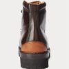 Botas Ralph Lauren Fidel de piel de becerro bruñida en marrón oscuro para hombre Botas Ralph Lauren Fidel de piel de becerro bruñida en marrón oscuro para hombre