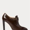 Botas Ralph Lauren Lydell de piel de becerro bruñida en marrón oscuro para mujer Botas Ralph Lauren Lydell de piel de becerro bruñida en marrón oscuro para mujer