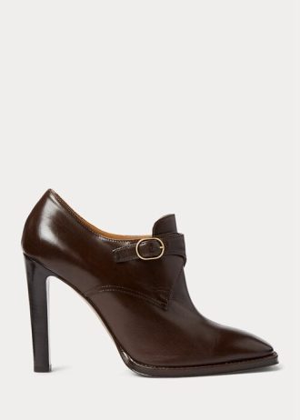 Botas Ralph Lauren Lydell de piel de becerro bruñida en marrón oscuro para mujer Botas Ralph Lauren Lydell de piel de becerro bruñida en marrón oscuro para mujer