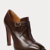 Botas Ralph Lauren Lydell de piel de becerro bruñida en marrón oscuro para mujer Botas Ralph Lauren Lydell de piel de becerro bruñida en marrón oscuro para mujer