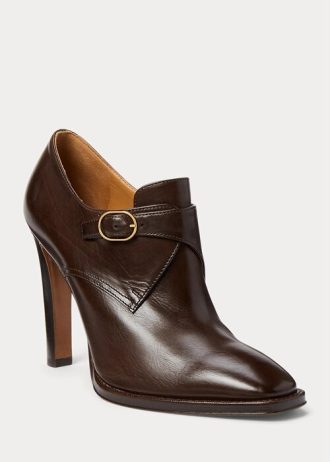 Botas Ralph Lauren Lydell de piel de becerro bruñida en marrón oscuro para mujer Botas Ralph Lauren Lydell de piel de becerro bruñida en marrón oscuro para mujer