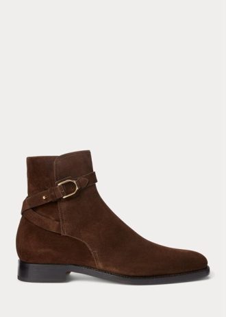 Botas Ralph Lauren Welington de ante de becerro en marrón oscuro para hombre Botas Ralph Lauren Welington de ante de becerro en marrón oscuro para hombre