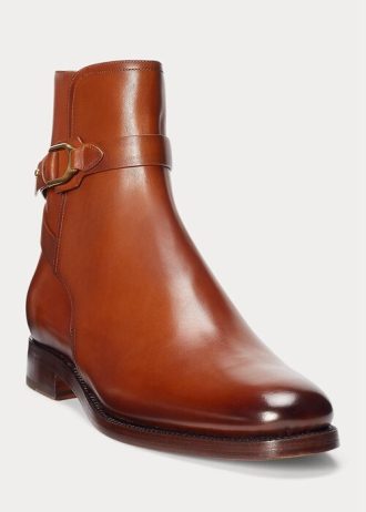 Botas Ralph Lauren Welington de piel de becerro bruñida marrón para hombre Botas Ralph Lauren Welington de piel de becerro bruñida marrón para hombre