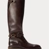 Botas Ralph Lauren Welington de piel de becerro marrón oscuro para hombre Botas Ralph Lauren Welington de piel de becerro marrón oscuro para hombre
