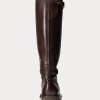 Botas Ralph Lauren Welington de piel de becerro marrón oscuro para hombre Botas Ralph Lauren Welington de piel de becerro marrón oscuro para hombre