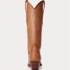 Botas vaqueras de cuero marrón Ralph Lauren Kiera para mujer Botas vaqueras de cuero marrón Ralph Lauren Kiera para mujer