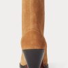 Botas vaqueras Ralph Lauren Lowrey de ante marrón para mujer Botas vaqueras Ralph Lauren Lowrey de ante marrón para mujer