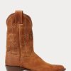 Botas vaqueras Ralph Lauren Plainview de ante marrón para hombre Botas vaqueras Ralph Lauren Plainview de ante marrón para hombre