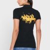 Camisa polo negra con detalle de botones de Ralph Lauren para mujer Camisa polo negra con detalle de botones de Ralph Lauren para mujer
