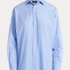 Camisas altas y bajas de algodón Ralph Lauren para mujer en azul Camisas altas y bajas de algodón Ralph Lauren para mujer en azul