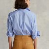 Camisas altas y bajas de algodón Ralph Lauren para mujer en azul Camisas altas y bajas de algodón Ralph Lauren para mujer en azul