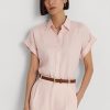 Camisas con mangas dolman de lino Ralph Lauren de mujer rosa Camisas con mangas dolman de lino Ralph Lauren de mujer rosa